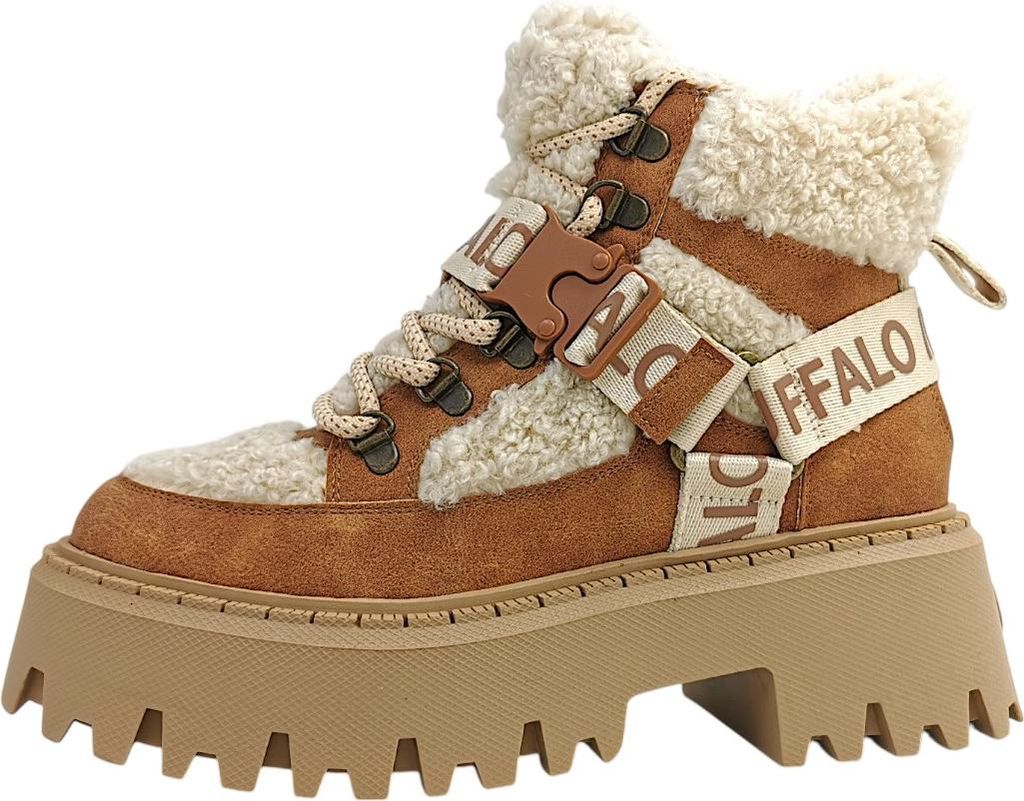 Buffalo Femmes Bottes à lacets Marron Loisirs, Taille:37 EU Image du produit 