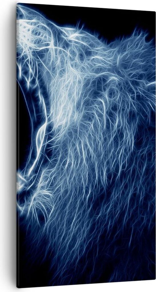Bild auf Leinwand - Leinwandbild - Abstraktion Tier - 55x100cm - Wand Bild - Wanddeko - Wandbilder - Leinwanddruck - Bilder - Kunstdruck - Wanddeko...
