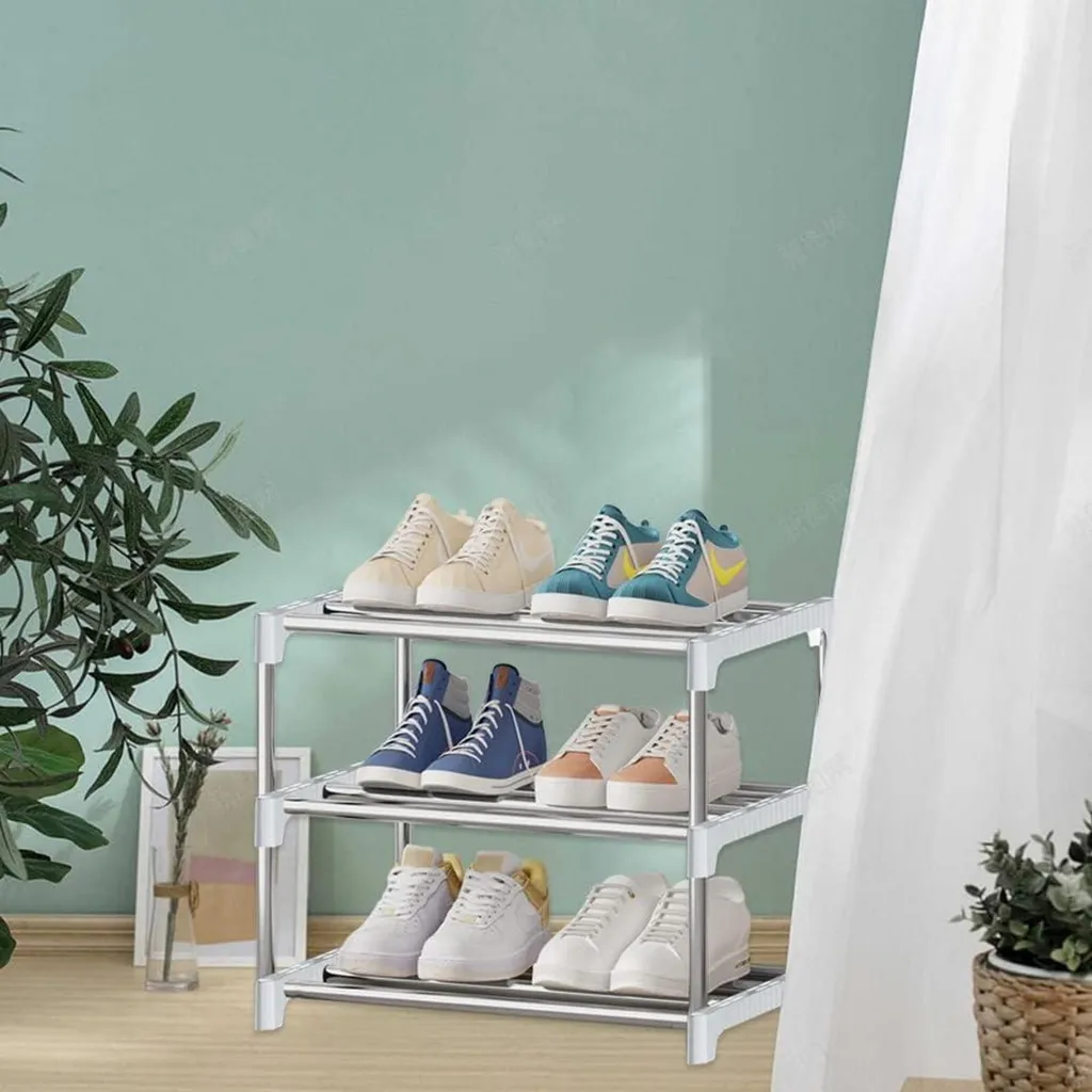 Rangement chaussures gain de place 3 niveaux pour petits espaces - 7