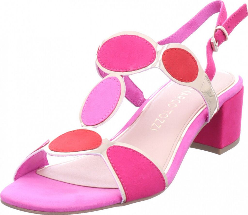 MARCO TOZZI Damen Sandale Textil Sandalette Metallic Produktbild 7