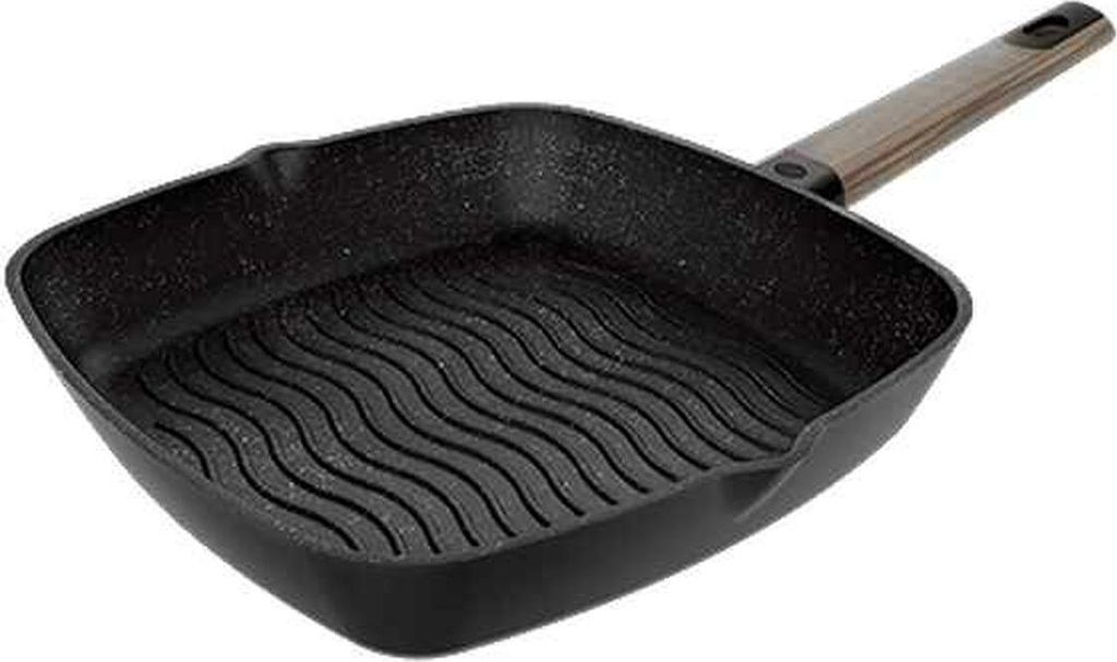 Cecotec 03138, Quadratisch, Grillpfanne, Schwarz, Teflon Select, Aluminium-Guss, 5 mm