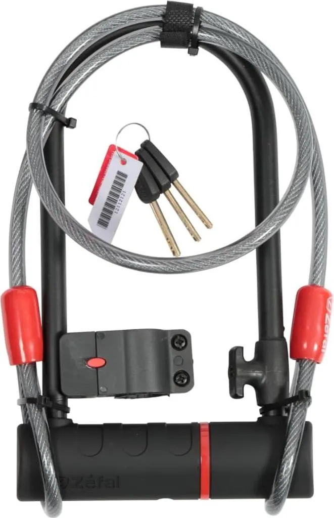 Antivol Zefal K-Traz U17S + avec câble en acier haute sécurité U-Lock