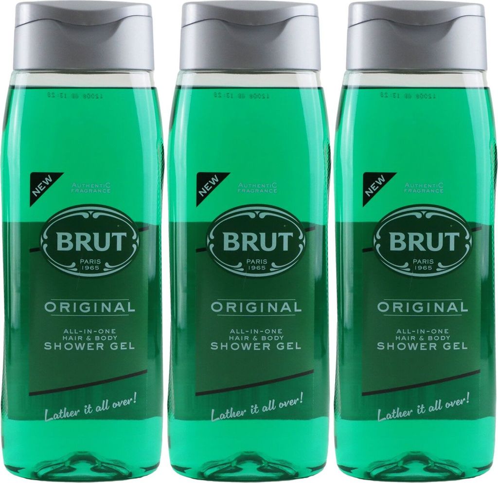 3x BRUT ORIGINAL  All In One Showergel  Hair & Body Produktbild 