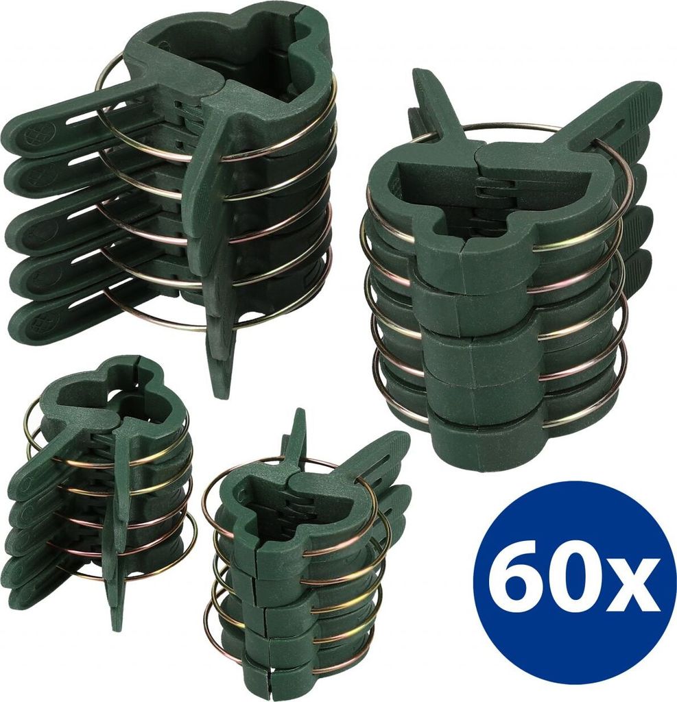 60x Pflanzenclips Pflanzenklammern Pflanzenhalter Pflanzenbinder in 2 Größen