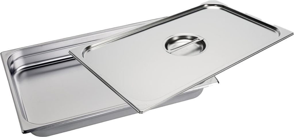 Gastro M Edelstahl GN-Behälter 100mm GN1/1 gelocht incl. Deckel - 100mm