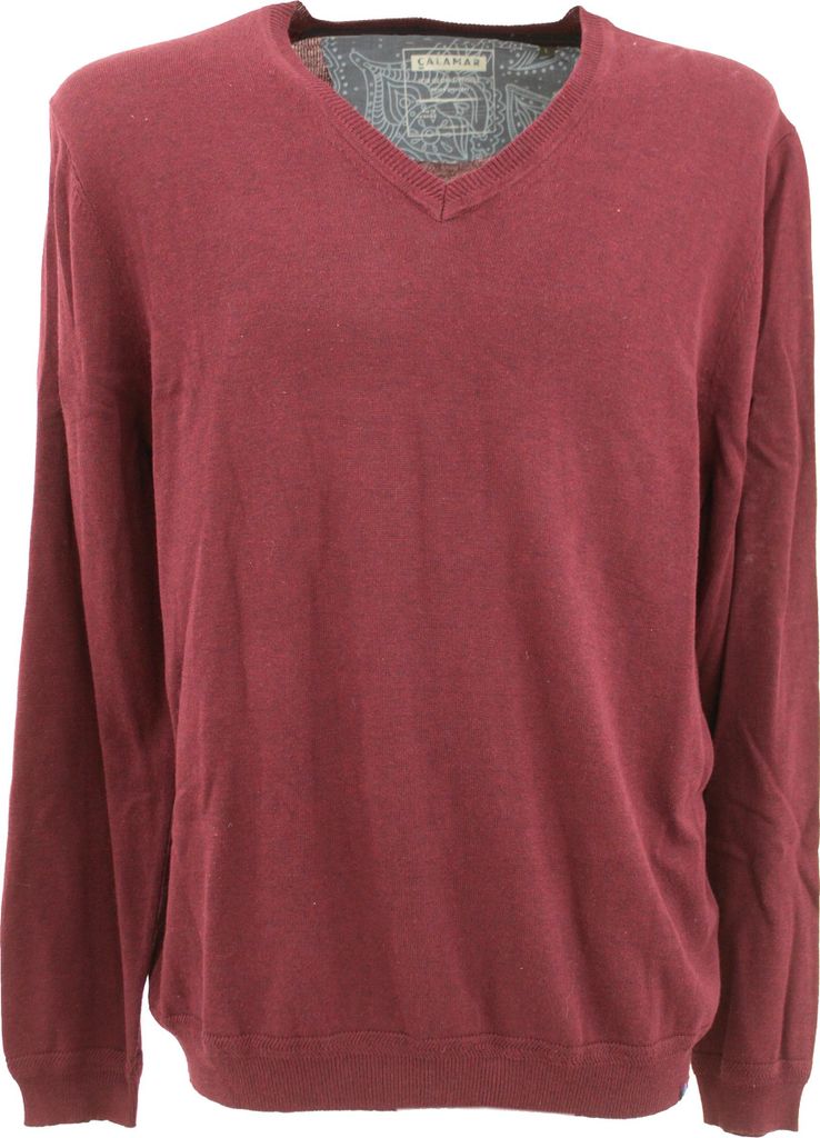 28524 Calamar, , Herren Pullover, feiner Glattstrick, bordeaux, L