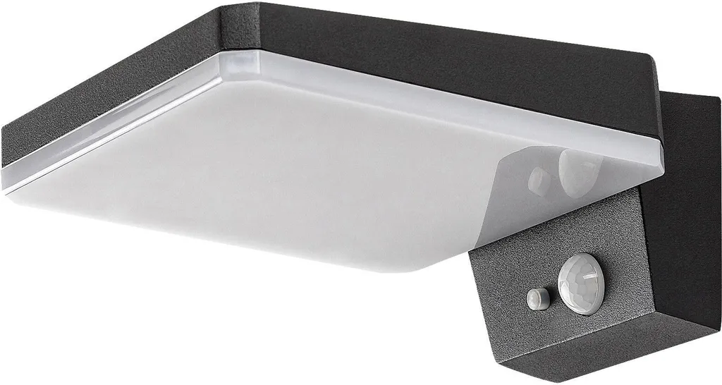 Éclairage solaire de jardin LED Lasset 4,4W noir pour terrasse et allée