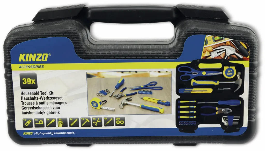 Set de 39 outils à main Edco avec coffret de rangement compact et robuste - 6