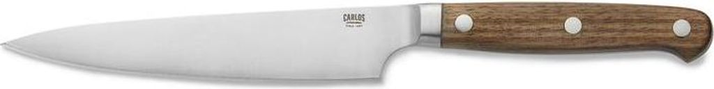 12x Steakmesser Set CARLOS mit Wallnussholzgriff, 24 cm, Set, Klingenstahl 420, Holz