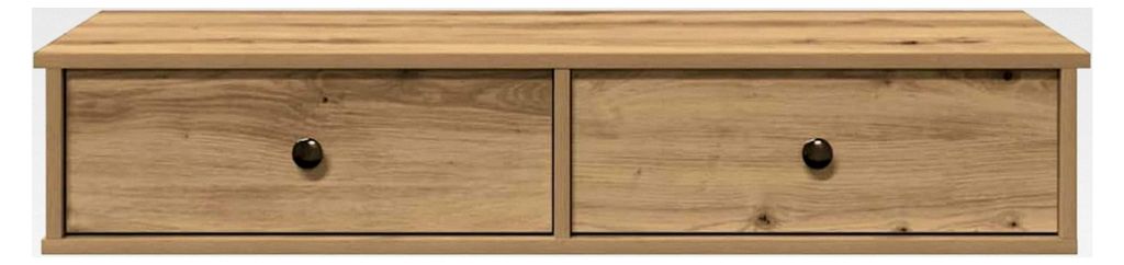 Wandregal mit Schubladen aus Artisan-Eiche Holzwerkstoff 100x37,5x19cm für Wohnzimmer und Schlafzimmer