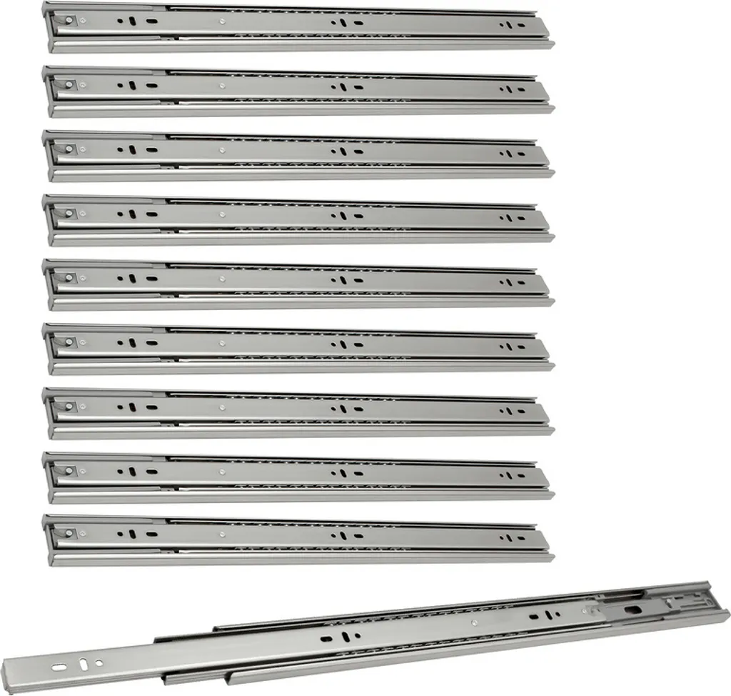 Kit 20 Guide SWANEW 500mm Soft Close - Binari Telescopici 45mm 45kg