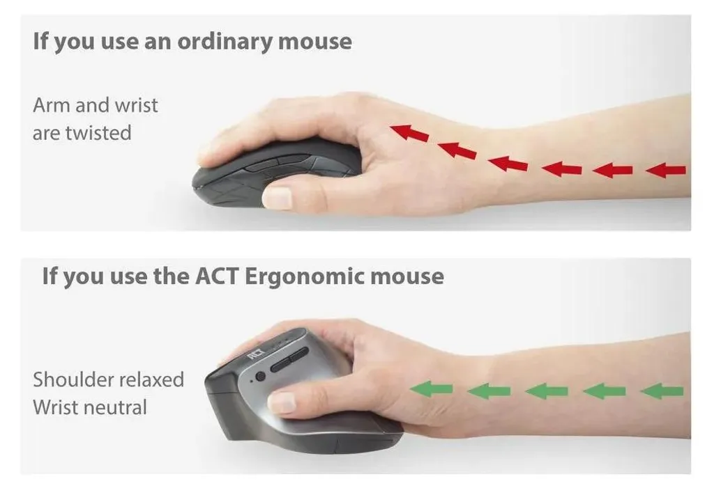 Souris ergonomique Bluetooth multi-dispositif avec USB-C