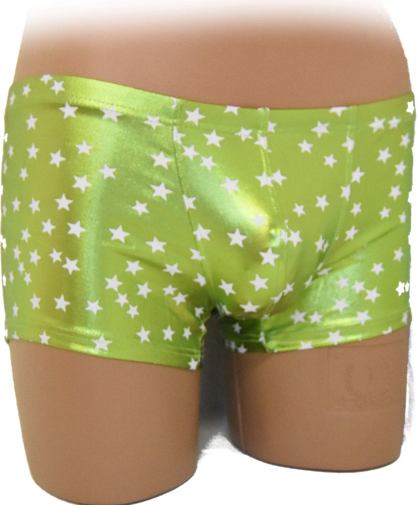 Boxer Shorts mit glänzendem Stoff und Sternchen