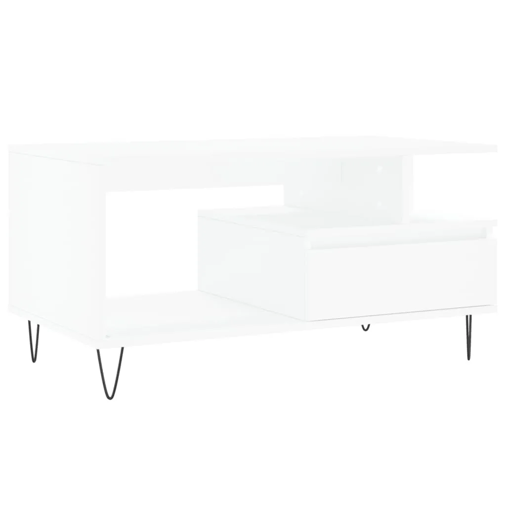 Crea la tua Oasi: Tavolino Bianco da Salotto 90x49x45 cm