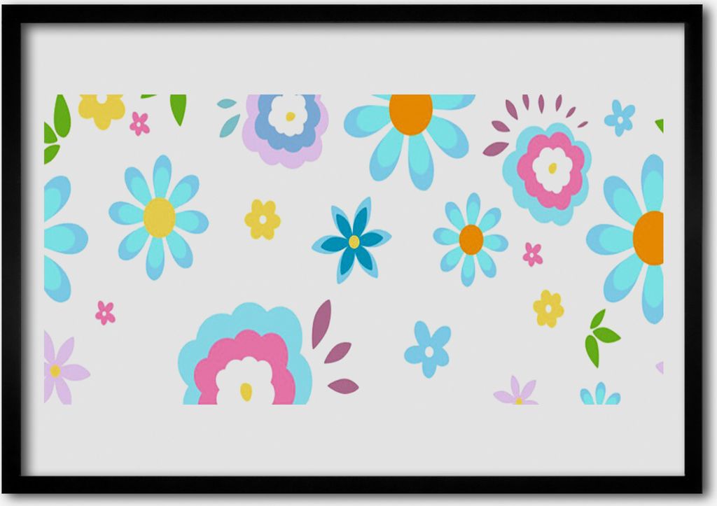 Bild 70x50 MDF-Rahmen Wandkunst Blumen Pflanzen Natur