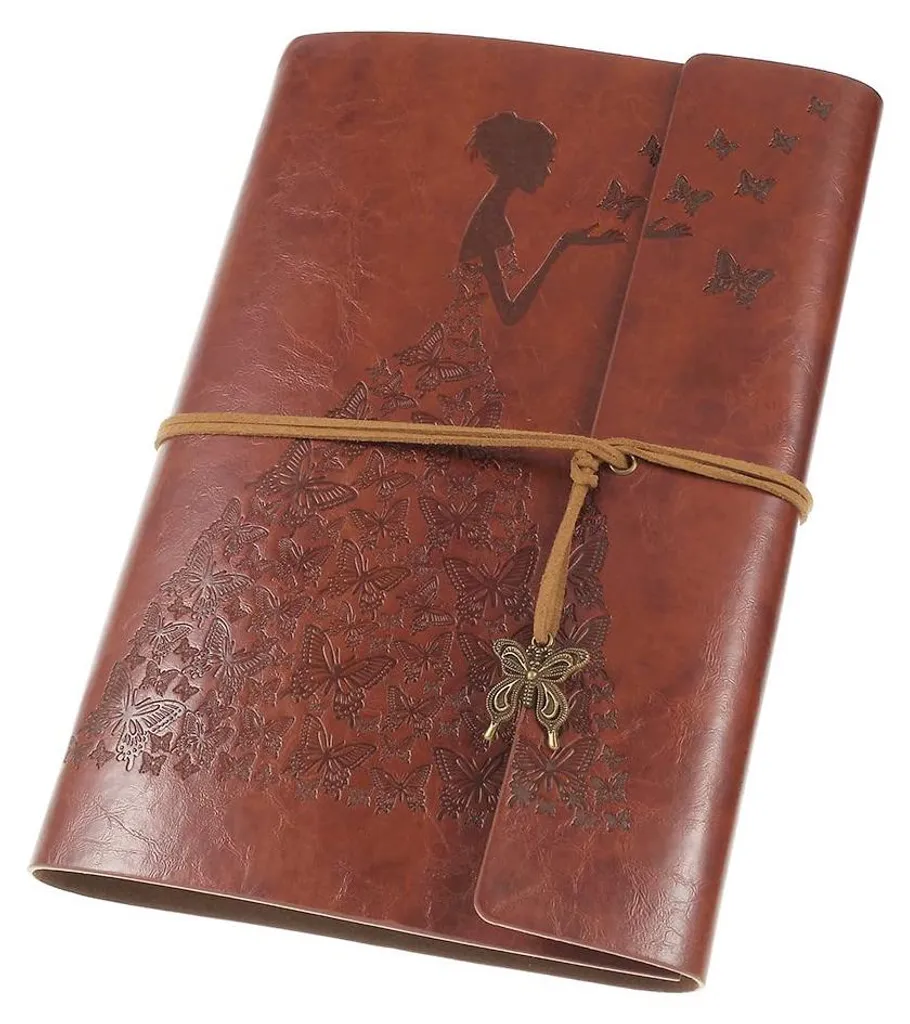 Journal intime vintage en cuir rechargeable A5 pour femmes et filles