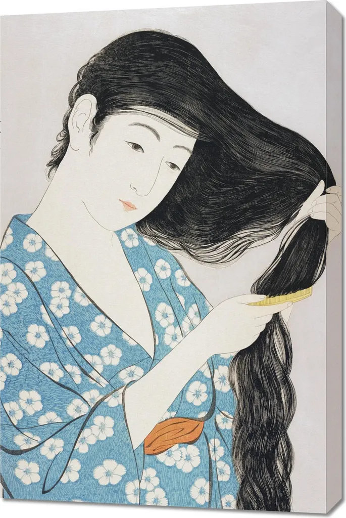Quadro Vintage 60x90 Donna Giapponese | Hashiguchi Goyo Home Decor