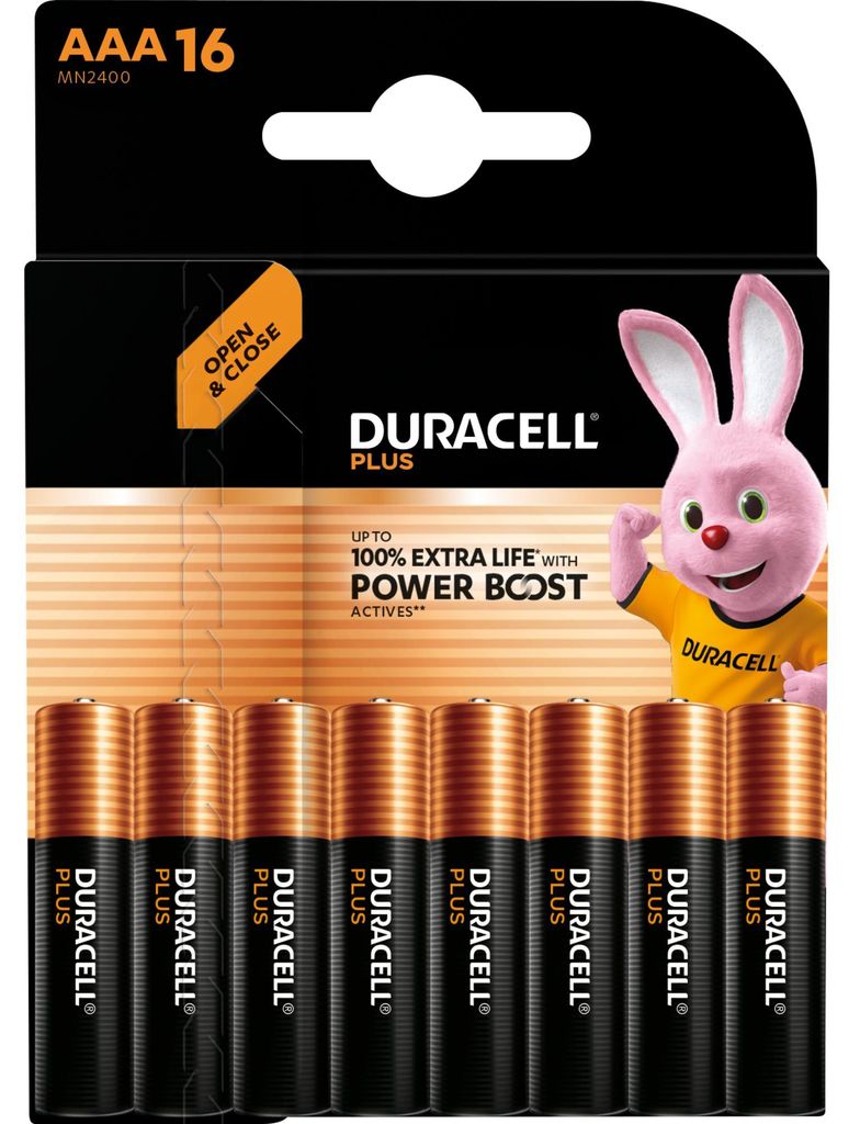 Duracell Plus Power Boost AAA - blistrové balení 16 kusů Obrázek produktu 