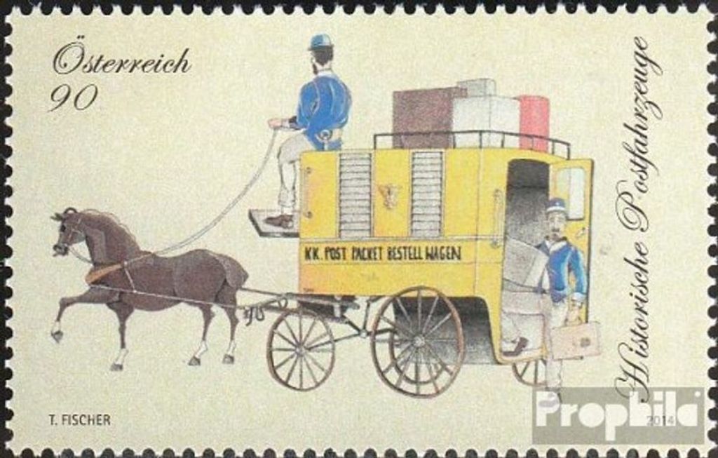 Briefmarken Österreich 2014 Mi 3158 (kompl.Ausg.) gestempelt Postkutsche