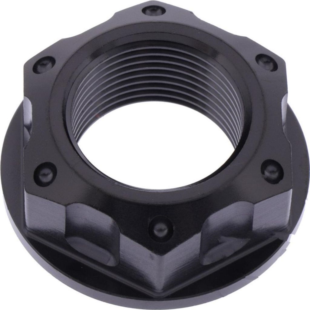 Achsmutter JMP M22x1,50mm Edelstahl V4A schwarz für Yamaha YZF-R6 , Honda CBR RR Fireblade SP Suzuki GSR 125 / 250 / 450 / 600 / 750 / 929 / 954 /...