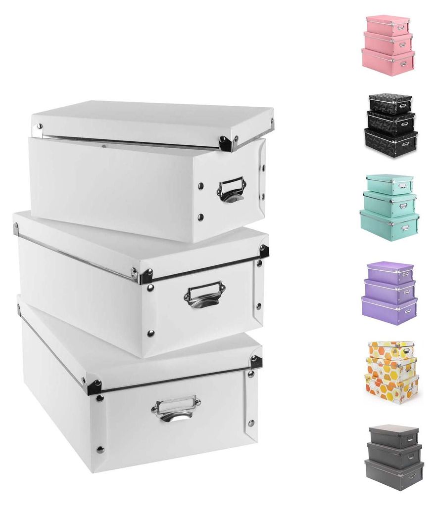 Dekorative Aufbewahrungsbox mit Deckel, wasserdicht, faltbar, aus Kunststoff, in verschiedenen Größen erhältlich, für Spielzeug, Socken, Bürob...