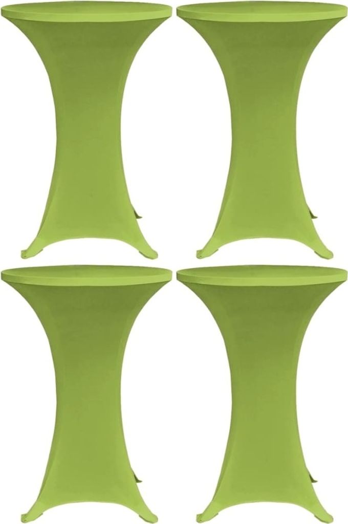 The Living Store Stretch-Tischhussen 4 Stk. 60 cm Grün