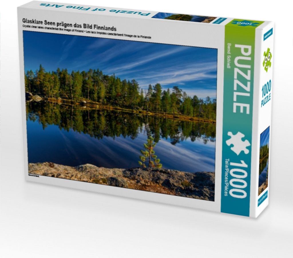 Calvendo Glasklare Seen prägen das Bild Finnlands 1000 Teile Puzzle quer 640x480mm, Schiedl Bernd; 7450034