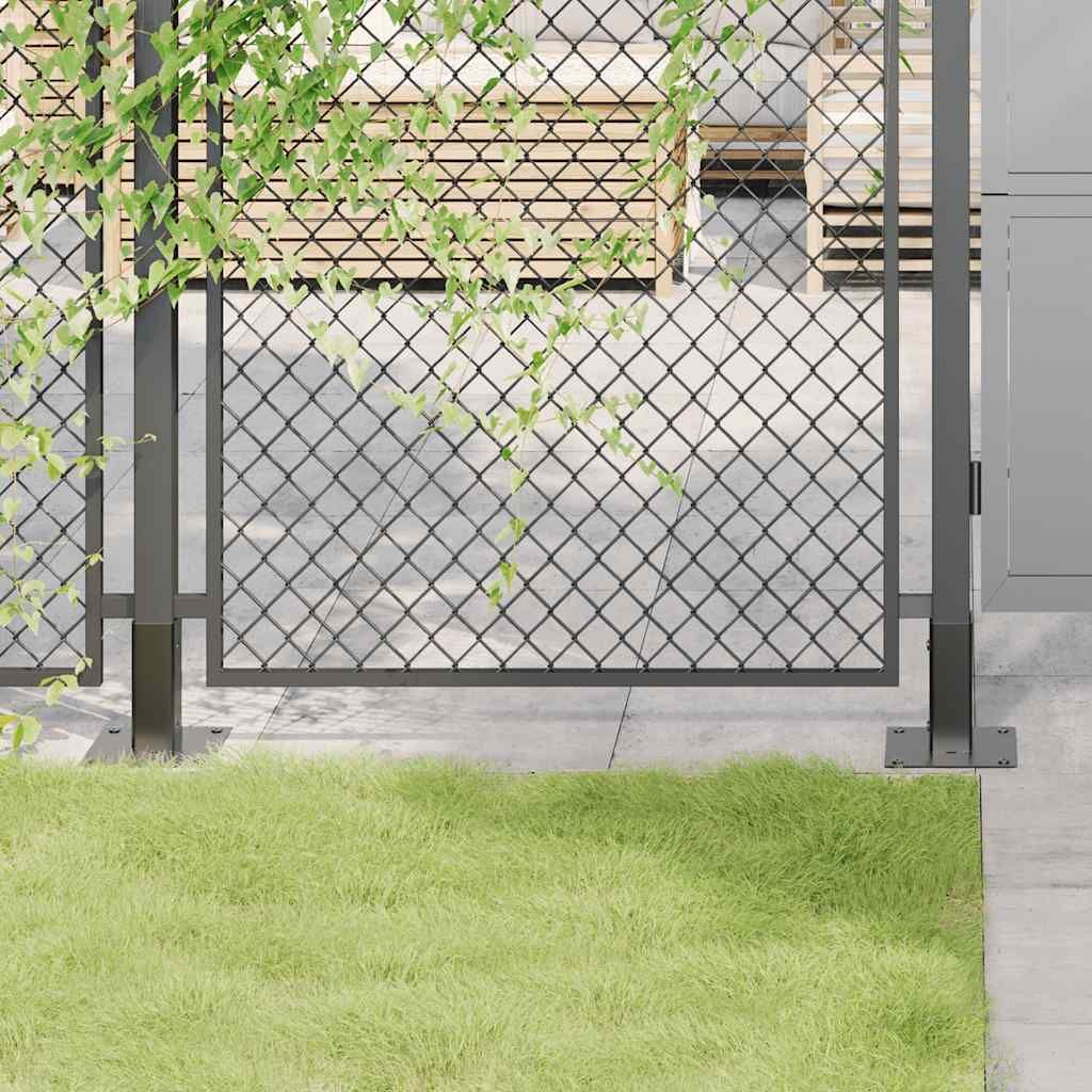 Möbel Pfostenträger Quadrat 12 Stk. 51x51mm Pulverbeschichteter Stahl - Zaunzubehör 42000021
