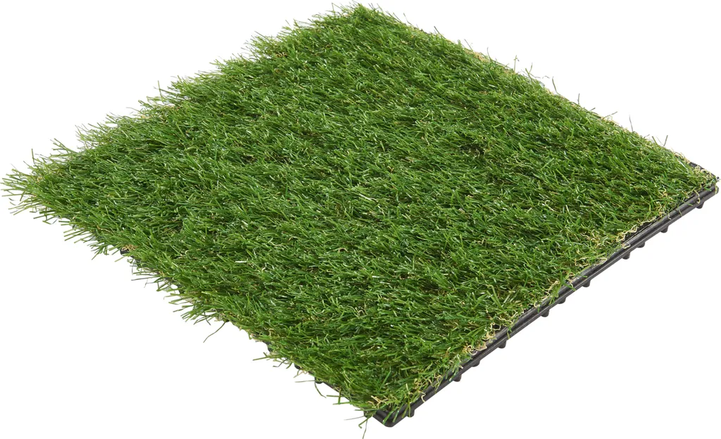 Dalles de gazon synthétique clipsables pour terrasse et balcon 1m² - 4