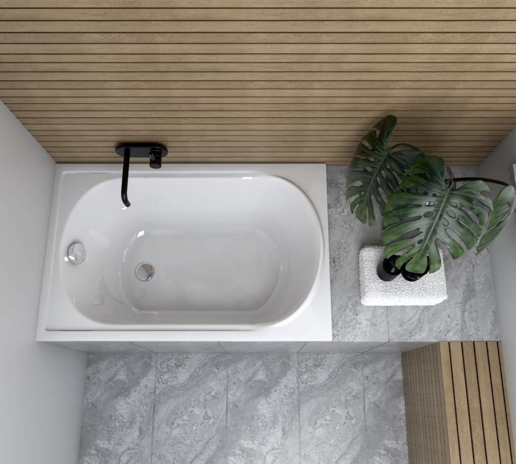 ECOLAM Baignoire rectangle acrylique Mini Polimat 100x65 cm Image du produit 