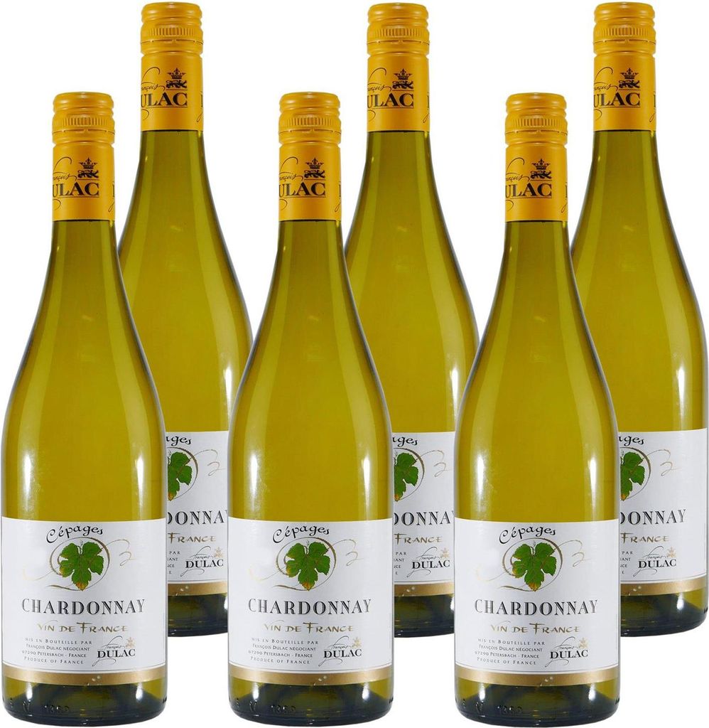 Dulac Cépages Chardonnay Vin de France - Weißwein (6 x Produktbild 