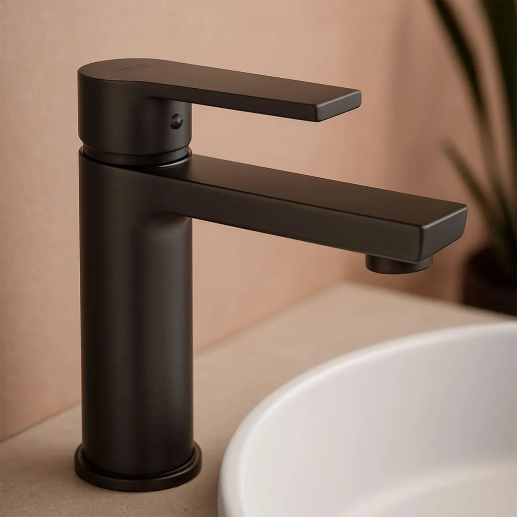 Rubinetto Lavabo Rea Argus Tytan: Miscelatore Bagno Ottone Design Moderno - 4