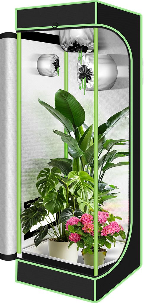 Bettizia Growzelt Growbox 40x40x120 cm Zuchtzelt Indoor-Gewächshaus Zuchtschrank Anzucht Pflanzen Gemüse Kräuter Tomaten Cannabis