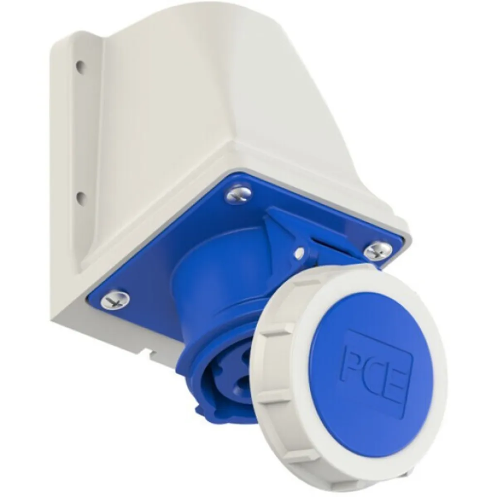 Prise Murale IP67 16A PCE 1132-6 contre l'Humidité et Poussière Chantier
