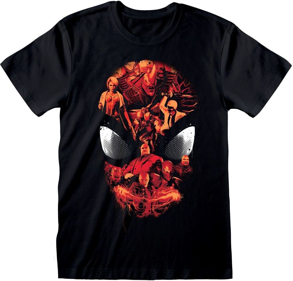 Marvel Spider-Man Video Game - Character Roster - Black T-Shirt - Größe M