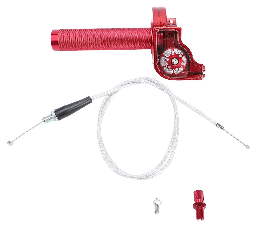 Commande de gaz rapide moto cross 22mm aluminium rouge pour CRF et EXC