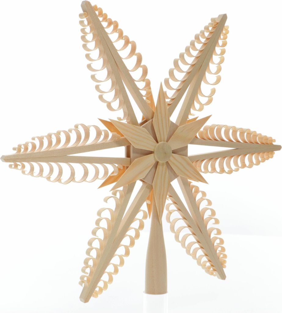 Baumschmuck Christbaumspitze Mitte mit Holzstern(Beidseitig) BxHxT=31x31x4cm NEU