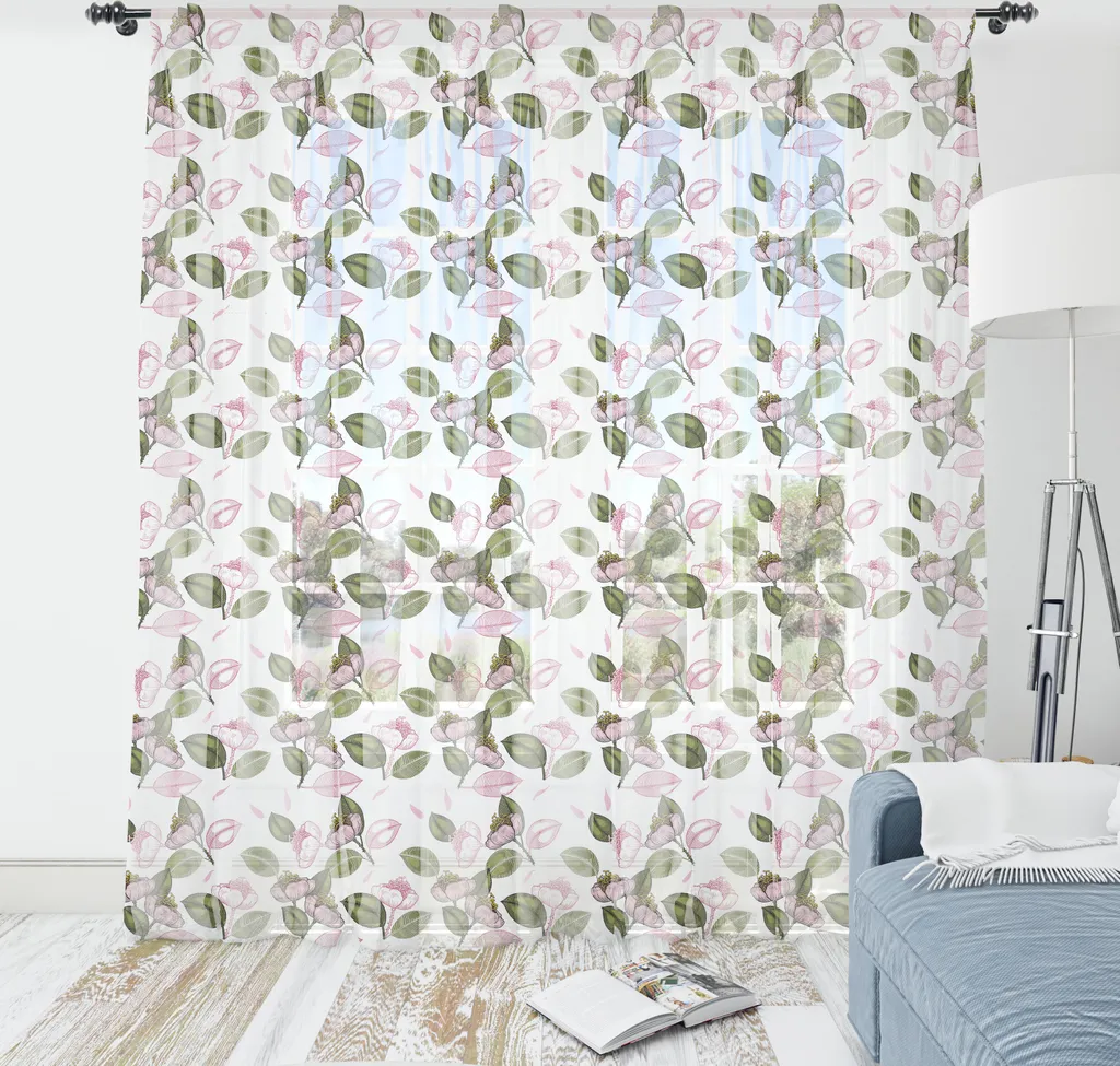 Telo Arredo Parete ABAKUHAUS Hawaii 210x274 cm - Fiori Vintage Satin