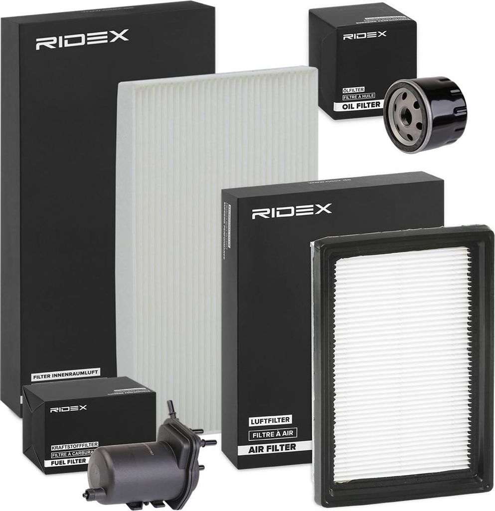 RIDEX Filterset Inspektionspaket Filtersatz für NISSAN JUKE (F15)