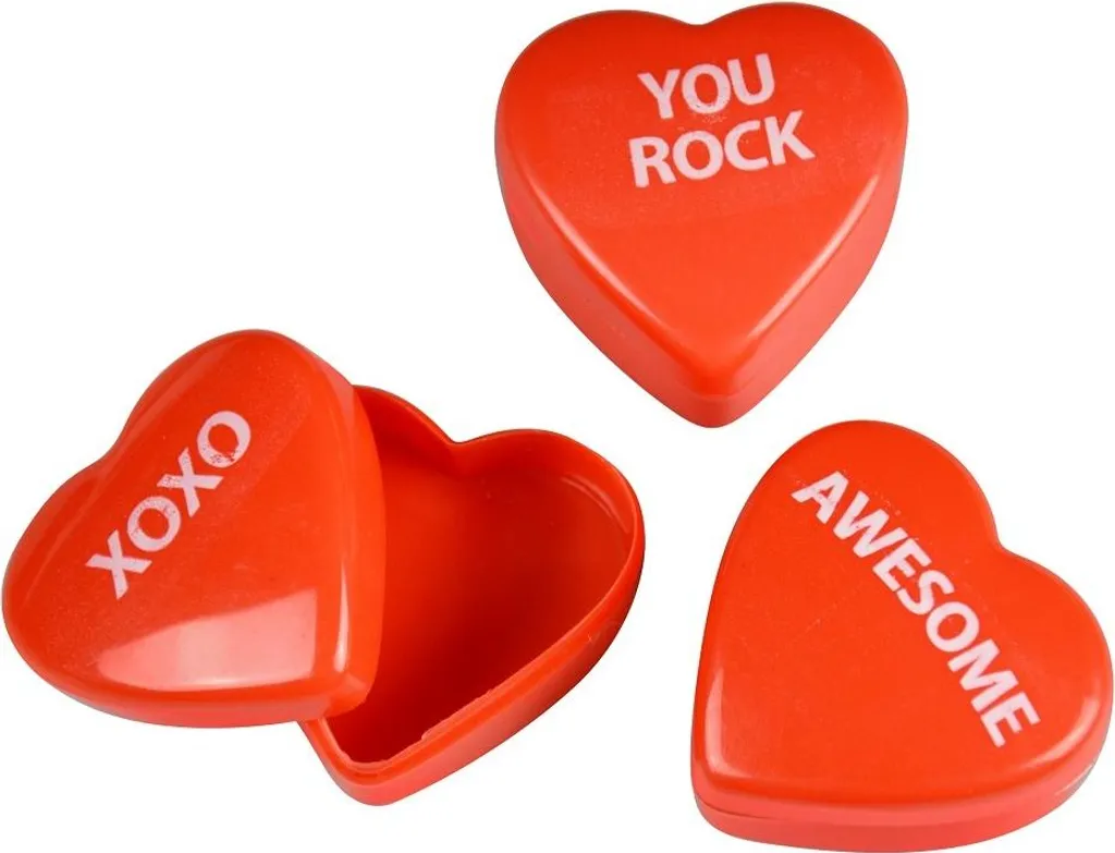Scatole a sorpresa con cuore rosso, 3 pezzi. - 2