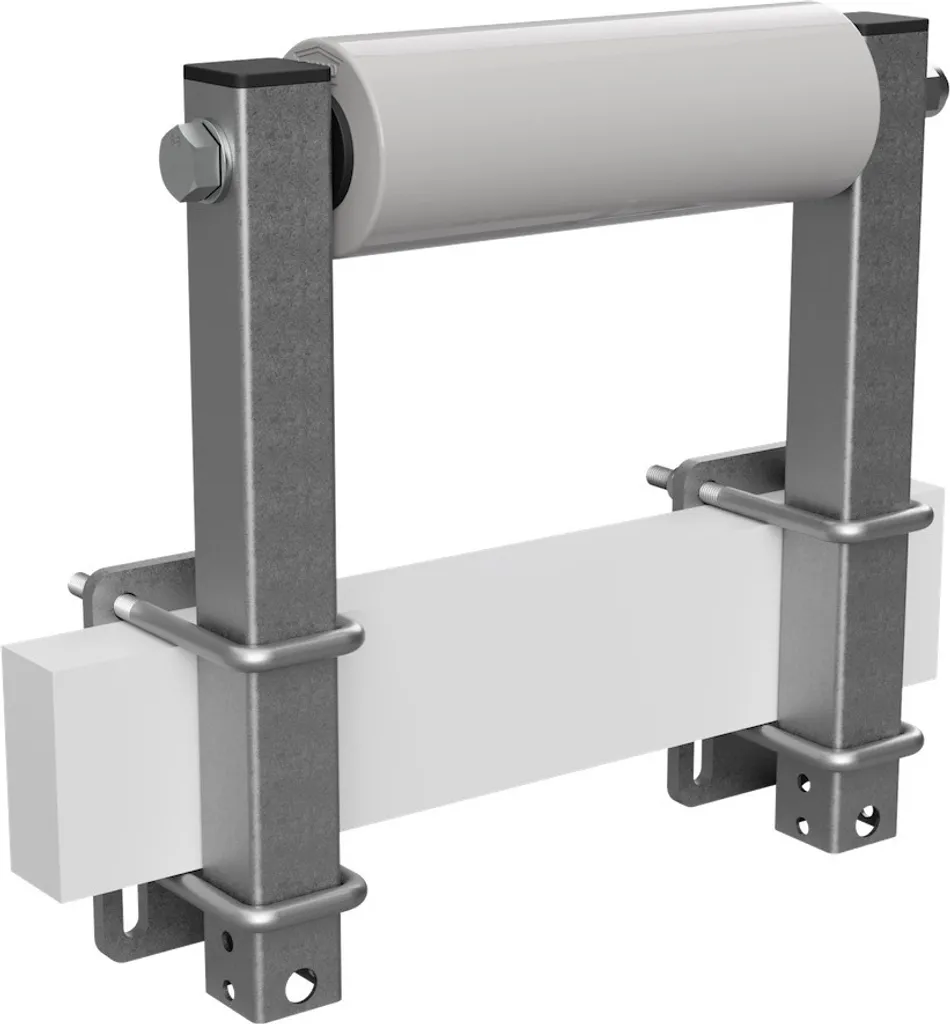 Rullo laterale in poliuretano con supporti rotolo rimorchio per barca zincato SUPROD, B=250, L=350 mm, grigio
