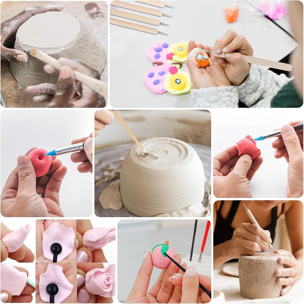 Töpferwerkzeug - Töpferwerkzeugset - Modellierwerkzeug - Tonwerkzeug - Modellierset - Bildhauerei - Töpfern - Modellierwerkzeug - Tonwerkzeug - ...