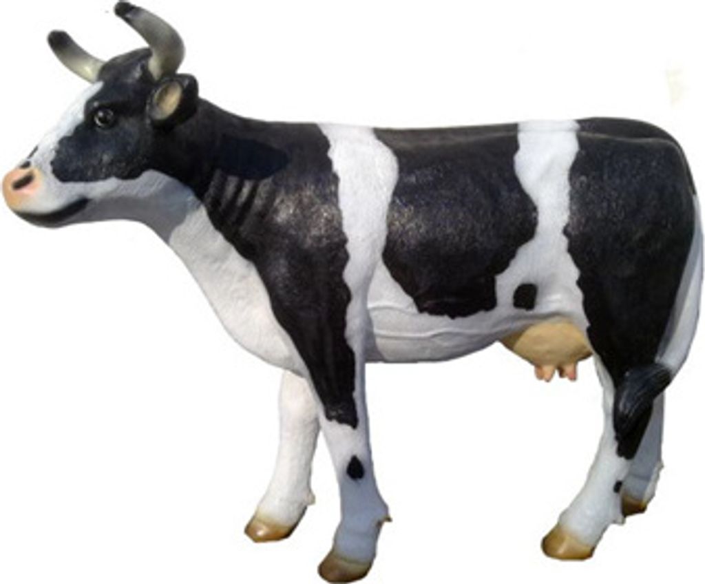 Kuh Rind Lebensgroße Figur Dekoration Statuen Skulptur Garten Deko Figuren 130cm