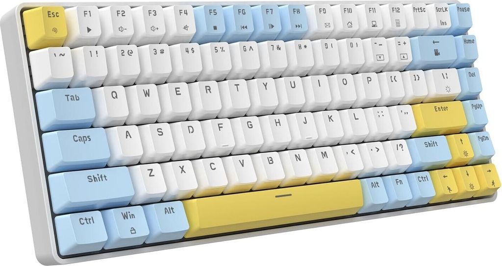 Hoopond Hot-Swap-fähige mechanische Gaming-Tastatur 80% kabelgebundene,tragbare,kompakte Tastatur mit linearen roten Schaltern,84 Tasten