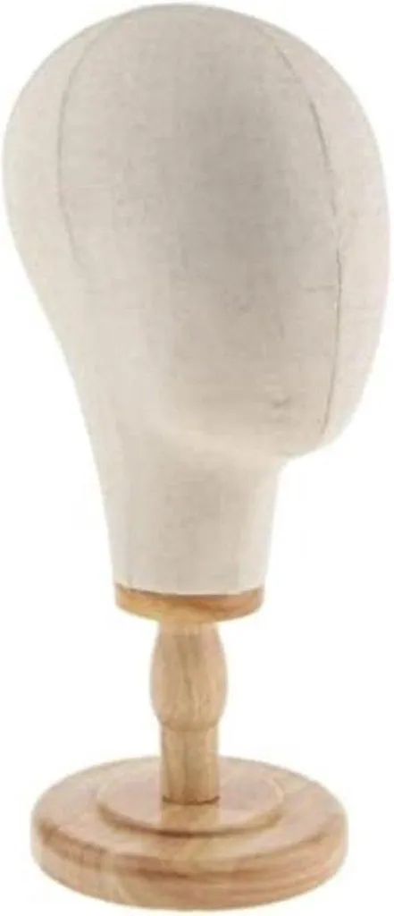 Tête de mannequin légère en polystyrène - Lot de 1 unité pour coiffes