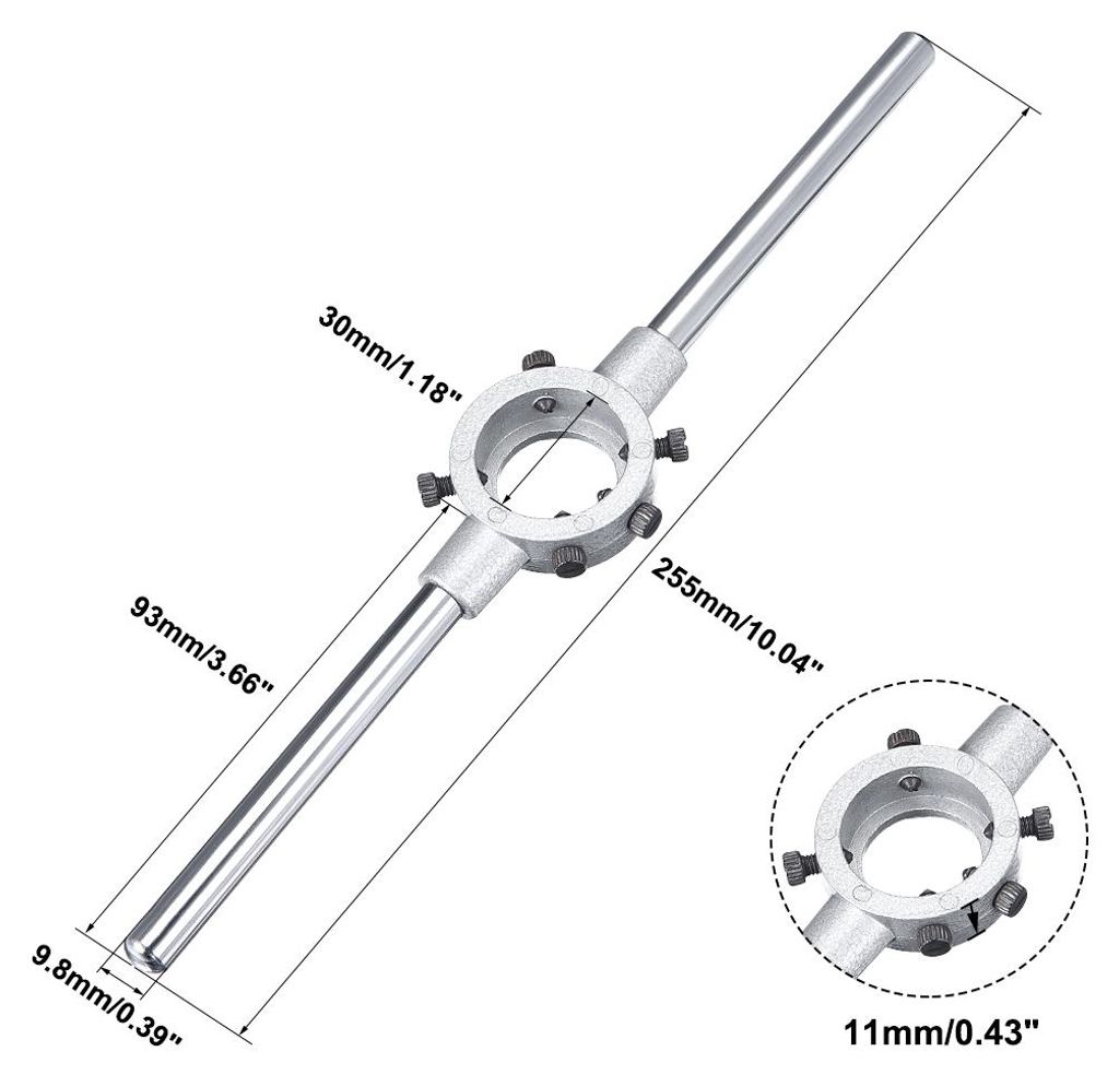 Matrizen Schneideisenhalter M10-M11 Metrischer Runder Matrizenhalter 30mm Dmr