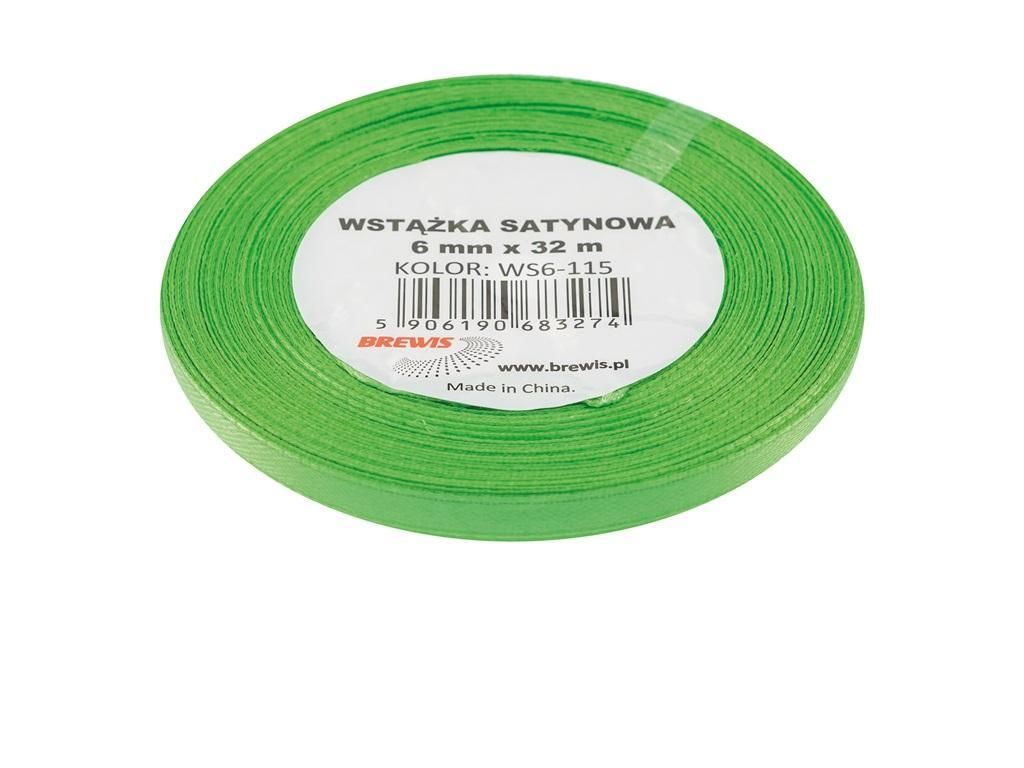 Grünes Satinband, 6 mm x 32 m – Brewis