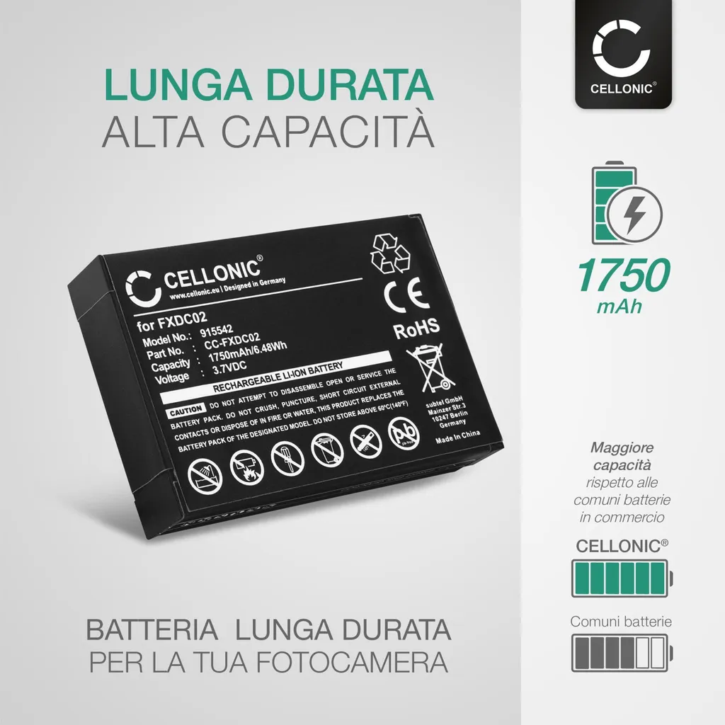 Batterie Drift Ghost FXDC02 1750mAh CELLONIC + Caricabatterie USB - 2