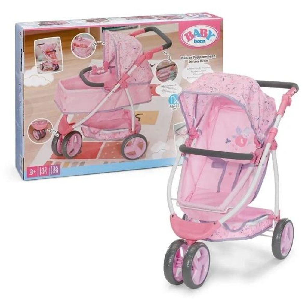 BABY born Deluxe Puppenwagen Wald, Puppen-Kinderwagen, 3 Produktbild 