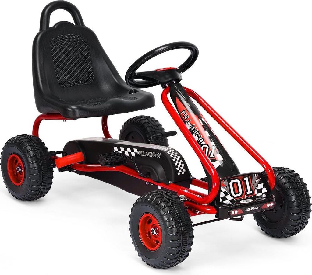 Gokart mit Verstellbarem Sitz & Handbremse Tretauto bis Produktbild 